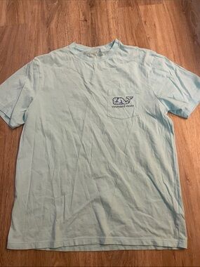 Vineyard Vines Mint Blue Short Sleeve Pocket Tee